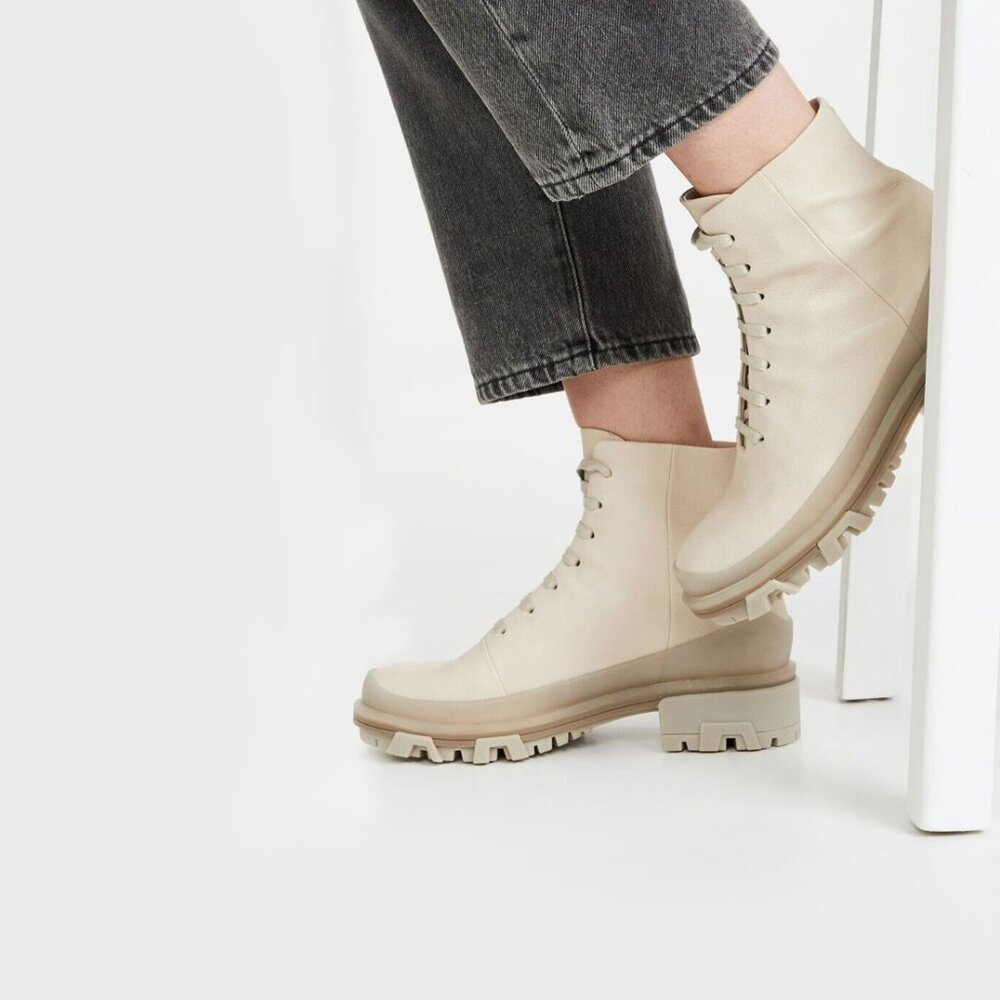 Rag & Bone Boots Beige Leather Womens Size 11 | Eur 41 Oyster Leather - Picture 2 of 9